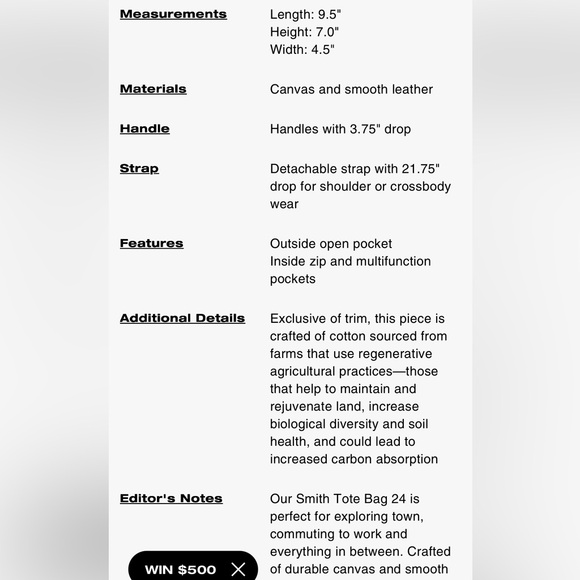 NEW Coach Smith Tote Bag 24 - Picture 12 of 12